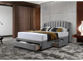 Кровать 160x200 STORMY серая