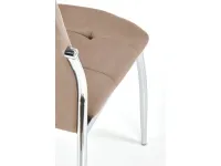 Стул K-416 бежевый вельвет pilt 3