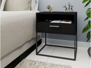 Тумбочка TRENDY SN-4 Антрацит pilt