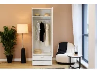 Riidekapp BASIC 2D - Valge pilt 6