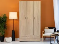 Riidekapp BASIC 3D4S - Sonoma pilt 2