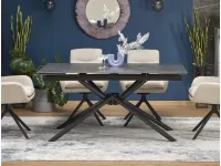 Стол раздвижной VITORINO черный мрамор pilt 2