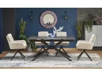 Стол раздвижной VITORINO черный мрамор pilt 3