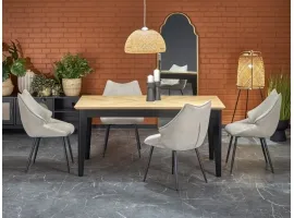 Pikendatav laud EDMONDO naturaalne/must