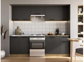 Кухня DARIA 240 антрацит - дуб крафт