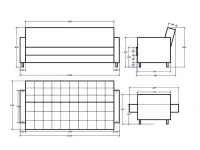 Диван-кровать SEATTLE - Серо-бирюзовый MN72 pilt 9