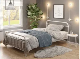 Voodi 90x200 LINDA 90 valge