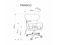 Кресло FRANCO бежевое pilt 4