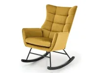 Кресло-качалка BAZALTO горчичный pilt 2