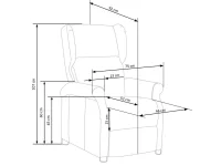 Tugitool AGUSTIN 2 recliner - Pruun pilt 3