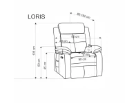 Tugitool LORIS elektriline recliner - Beež pilt 4