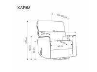 Tugitool KARIM recliner - Hall pilt 5