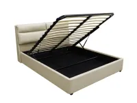 Voodi 180x200 AURORA tõstemehhanismiga - Helebeež pilt 3