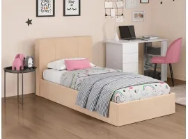 Voodi 90x190 MARCEL tõstemehhanismiga - Beež
