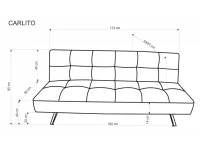 Diivanvoodi CARLITO hall pilt 6