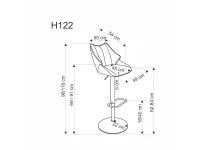 Барный стул H122 серый pilt 3