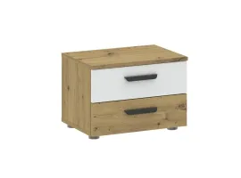 Тумбочка BASIC TWO 2S - Белый / артисан