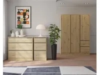 Шкаф для одежды BASIT 3D2S - Артисан (+антрацит) pilt 5