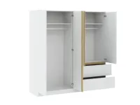 Шкаф для одежды BASIT 4D2S - Белый (+артисан) pilt 4