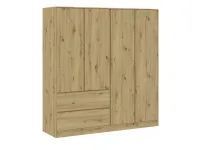 Шкаф для одежды BASIT 4D2S - Артисан (+антрацит) pilt 3