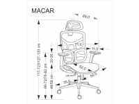 Рабочее кресло Ergonomic MACAR pilt 4