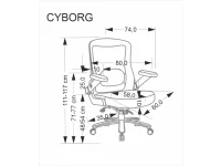 Рабочее кресло Ergonomic CYBORG pilt 4