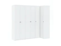 Riidekapp BEN 2D+2HDF - Valge pilt 9