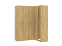 Riidekapp BEN 2D+2HDF - Tamm artisan pilt 9