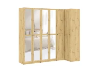 Riidekapp BEN 2D+2PGL - Tamm artisan pilt 9