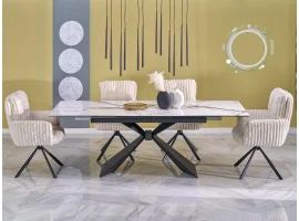 Pikendatav laud LUCIANO valge marmor