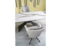 Стол раздвижной LUCIANO белый мрамор pilt 5