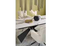 Стол раздвижной LUCIANO белый мрамор pilt 3