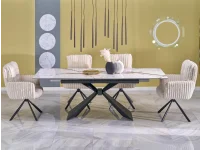 Стол раздвижной LUCIANO белый мрамор pilt 2