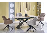 Стол раздвижной LUCIANO белый мрамор pilt 4