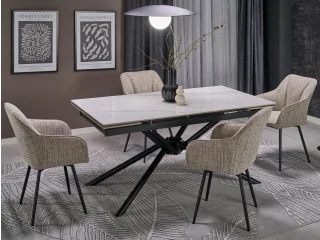 Pikendatav laud VITORINO valge marmor pilt