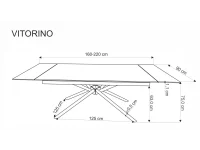 Pikendatav laud VITORINO valge marmor pilt 9