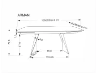 Pikendatav laud ARMANI pilt 9