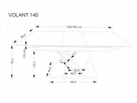 Pikendatav laud VOLANT140-180 pilt 8
