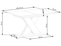 Стол раздвижной XARELTO кашемир pilt 8