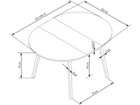 Стол раздвижной RUBEN кашемир pilt 8