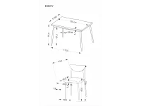 Комплект DICKY стол + 4 стула pilt 8