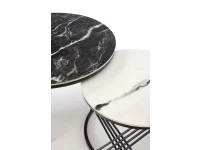 Журнальный стол FLAMINGO (2 шт) - белый / черный мрамор pilt 4