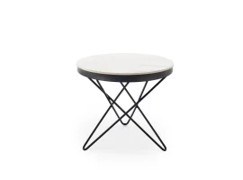 Журнальный стол LEILA 2 - белый / черный