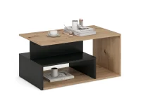 Журнальный стол IVA дуб артисан - черный pilt 2