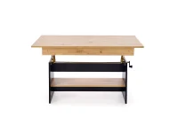 Pikendatav diivanilaud ERIKA tamm artisan - must pilt 7