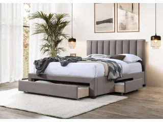 Кровать 140x200 GRACE бежевый вельвет pilt