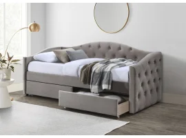 Кровать 90x200 ALOHA бежевый вельвет