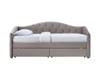 Кровать 90x200 ALOHA бежевый вельвет pilt 3