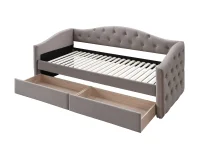 Кровать 90x200 ALOHA бежевый вельвет pilt 4