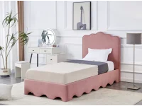 Кровать 90x200 ORSO розовая pilt 2